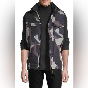 American Stitch Mens Light Camo Zip-Up Puffer Vest, Size L
